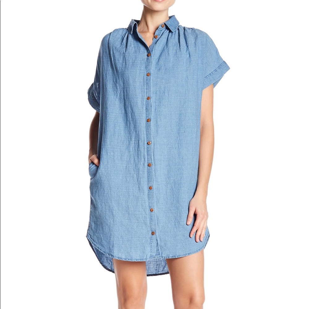 MADEWELL CENTRAL SHIRT DRESS WITH POCKETS Medium